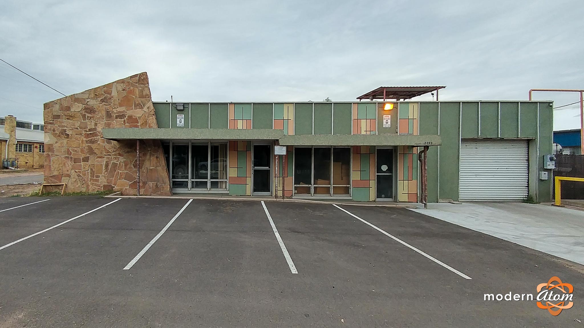 A mid-century modern commercial building in Denver’s Overland neighborhood.